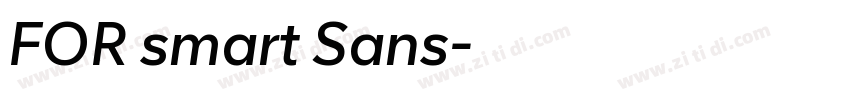FOR smart Sans字体转换